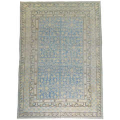 Antique Light Blue Khotan Samarkand Rug