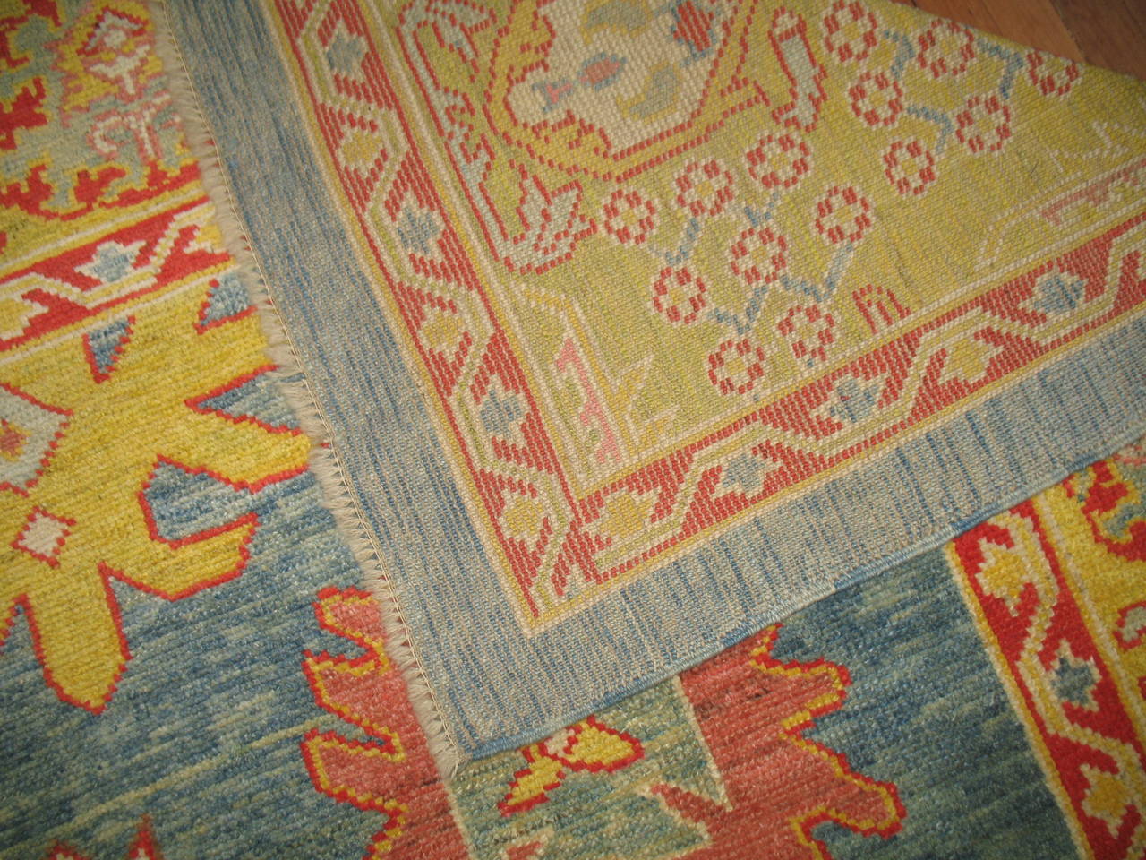 Turkish Old Wool Oushak Rug 1