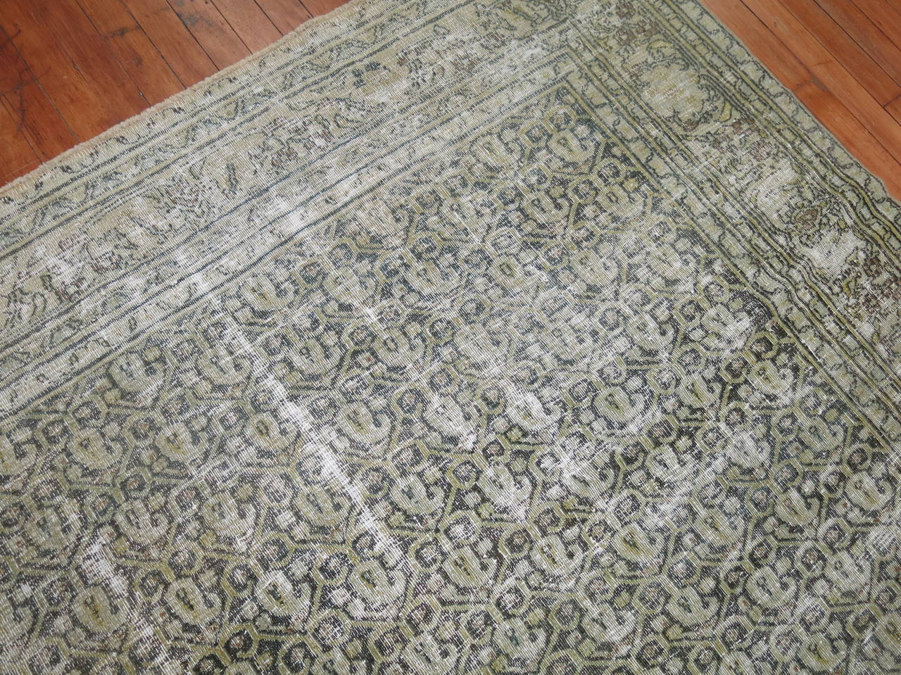 Wool Distressed Antique Persian Gallery Rug