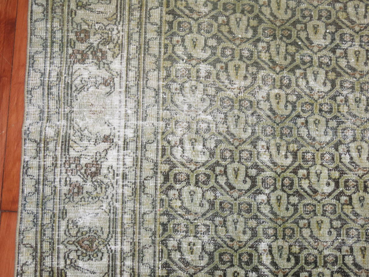 Distressed Antique Persian Gallery Rug In Distressed Condition In New York, NY