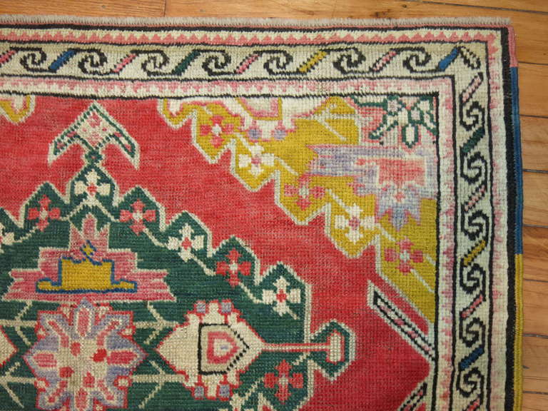 Hand-Knotted Antique Russian Karabagh Rug