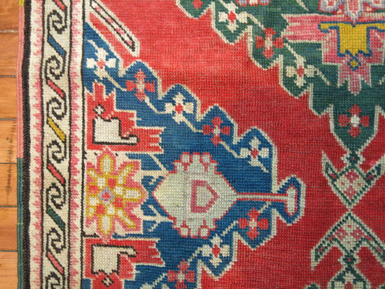Antique Russian Karabagh Rug In Excellent Condition In New York, NY