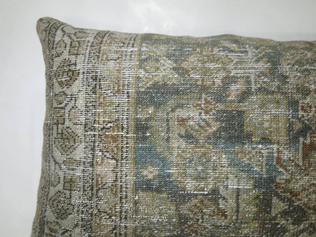 Rancho Monterey Malayer Rug Floor Pillow with Herati Design