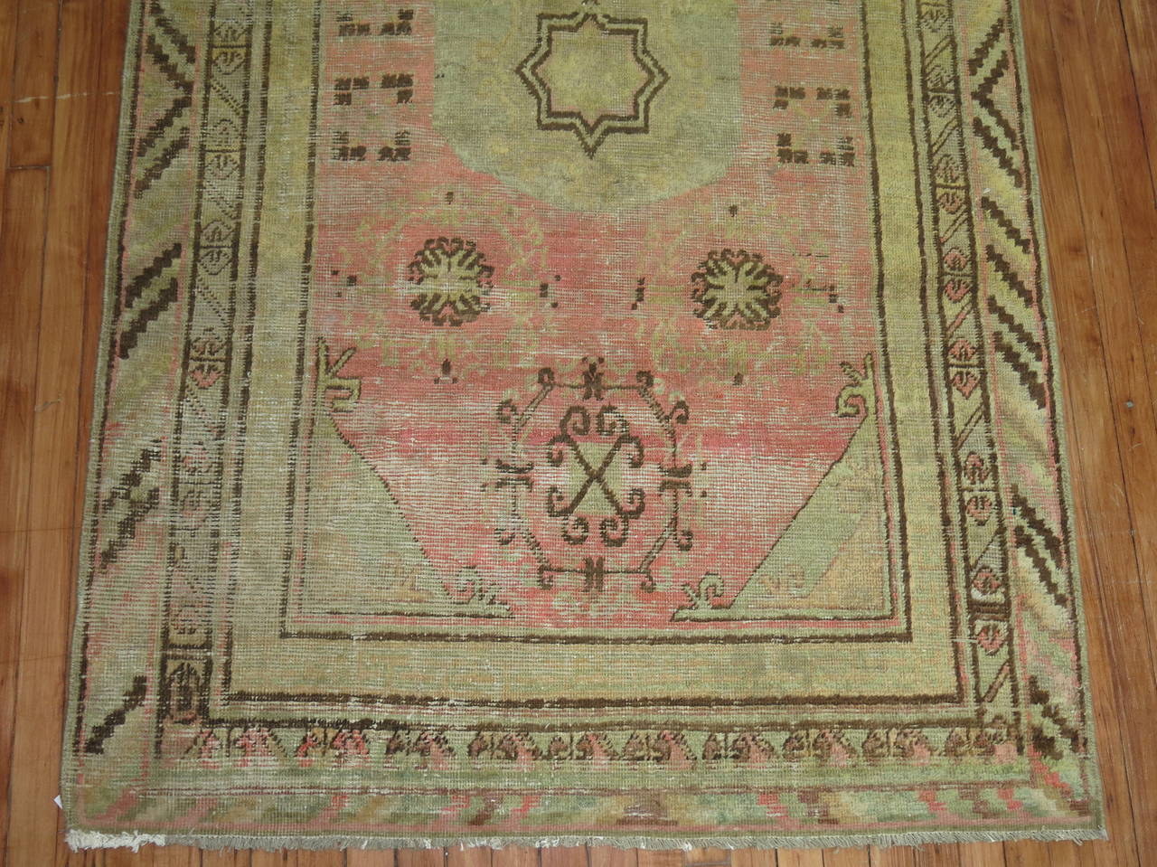 East Turkestani Pink Antique Khotan Rug