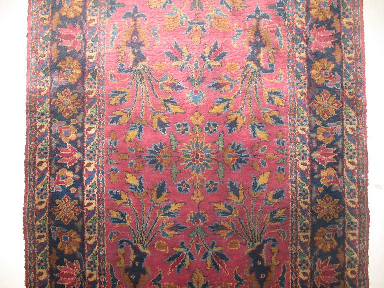 XIXe siècle Magnifique et magnifique tapis persan Kashan en soie en vente