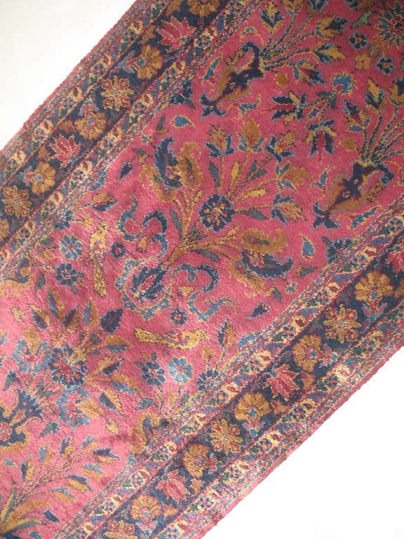 Soie Magnifique et magnifique tapis persan Kashan en soie en vente