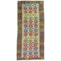 Antique Turkish Gallery Size Kilim