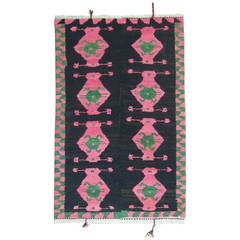 Turkish Konya rug with pink motif
