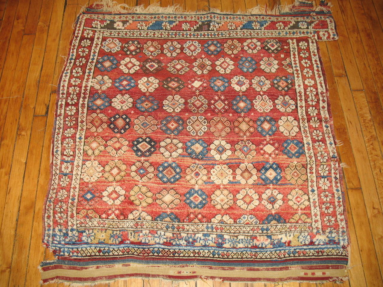 Primitive 19th Century Bergama Collectors Rug