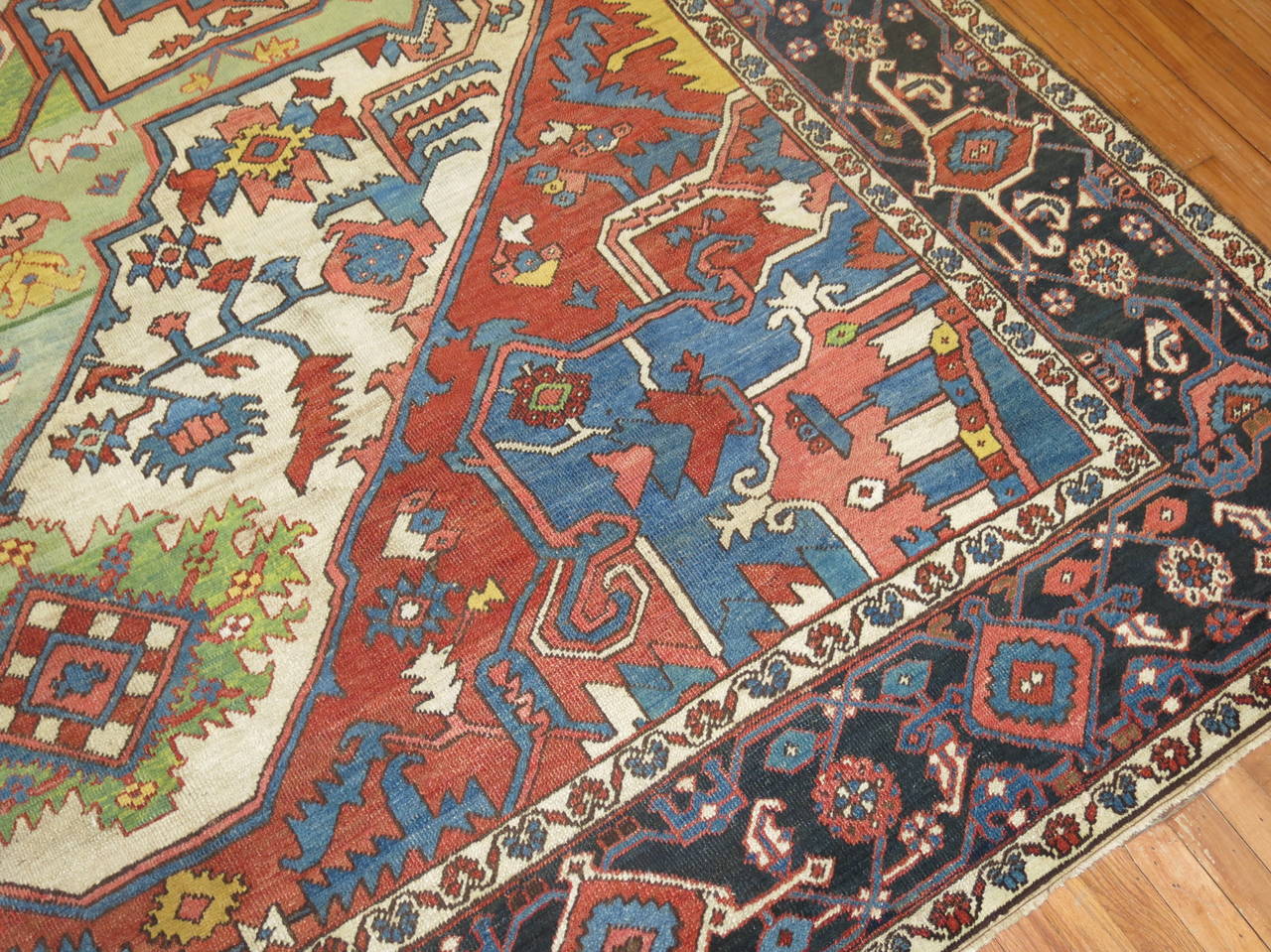 Persian Antique Serapi Heriz Carpet For Sale