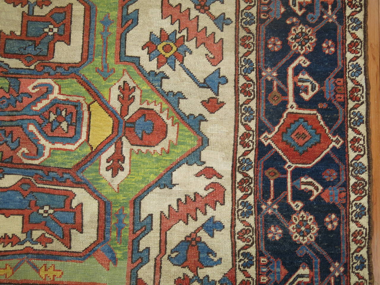 Vienna Secession Zabihi Collection Antique Serapi Heriz Carpet For Sale