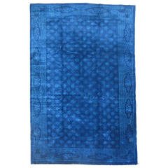 Chinese Peking Cobalt Blue Carpet