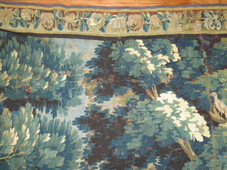 British Colonial 18th Century Flemish Verdure Tapestry