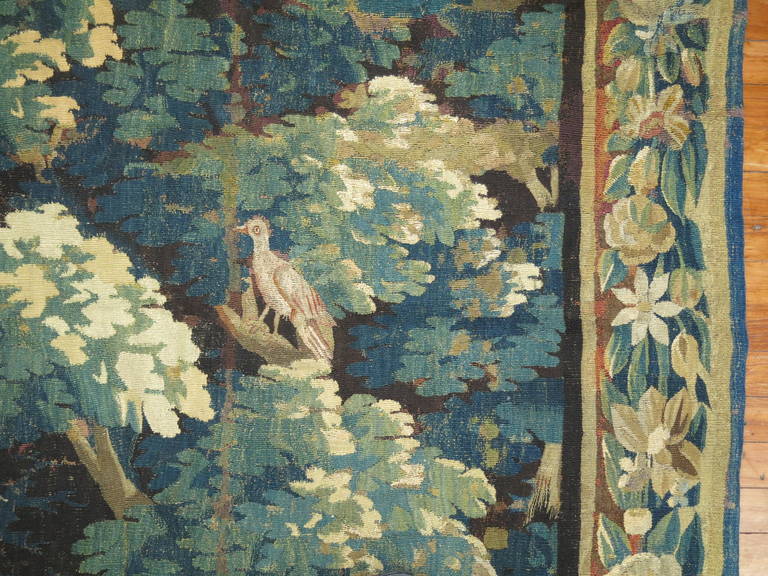 French 18th Century Flemish Verdure Tapestry