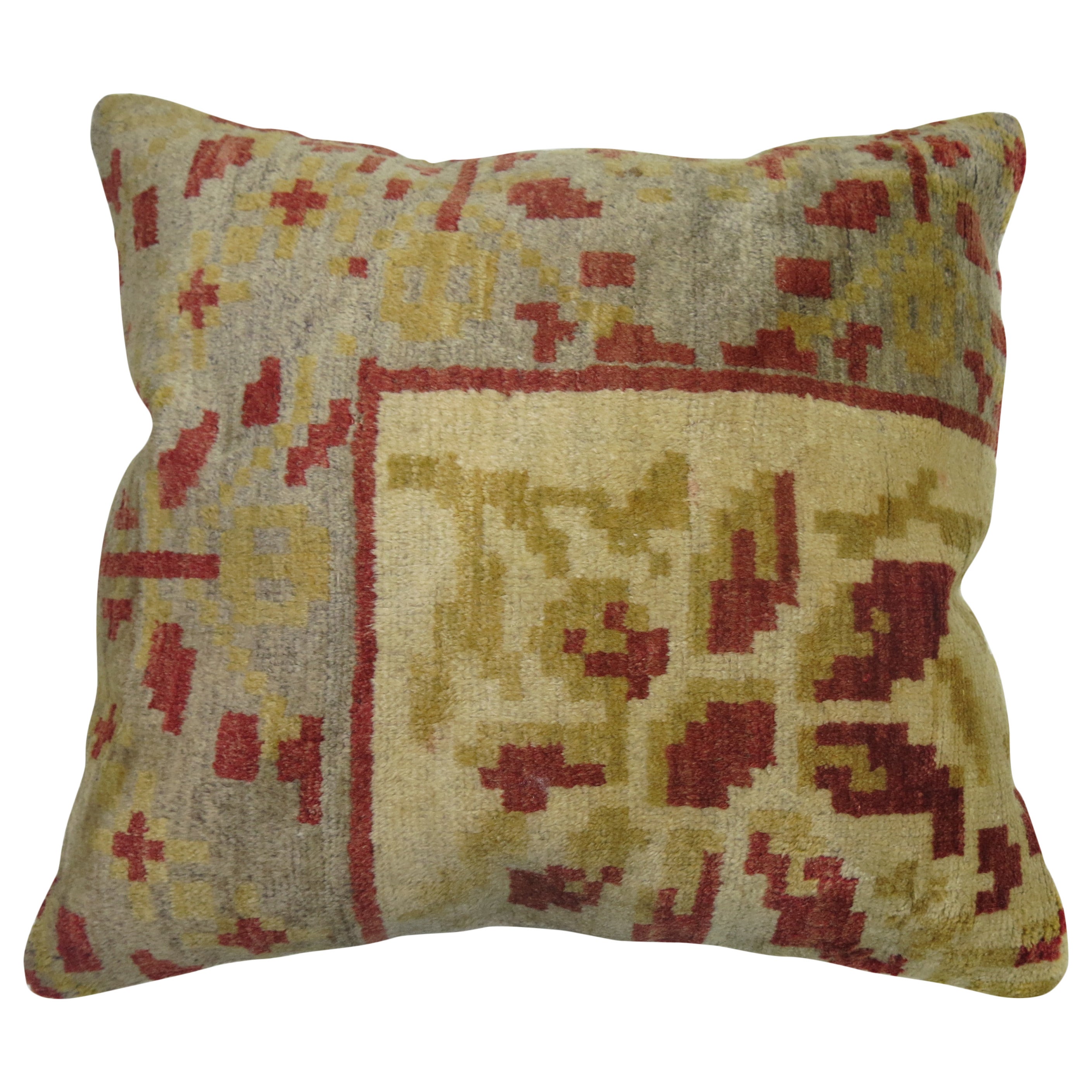 Large Floral Anatolian Rug Pillow
