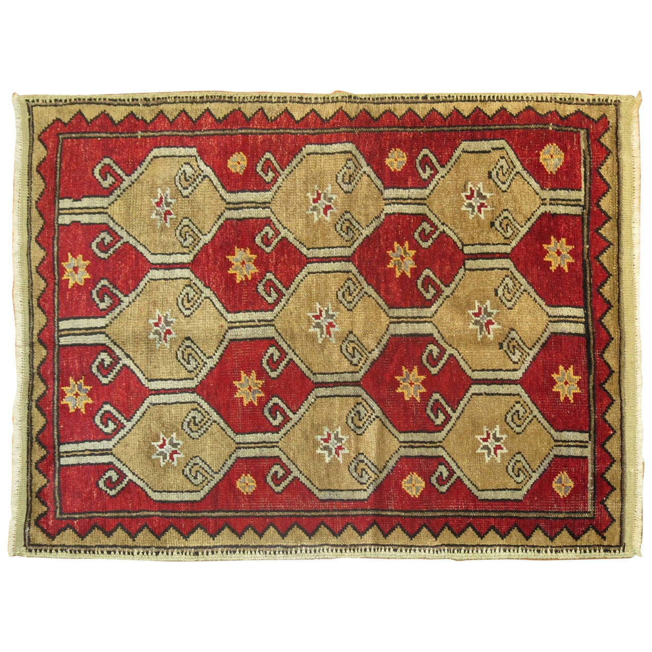 Crimson Red Turkish Rug For Sale at 1stdibs