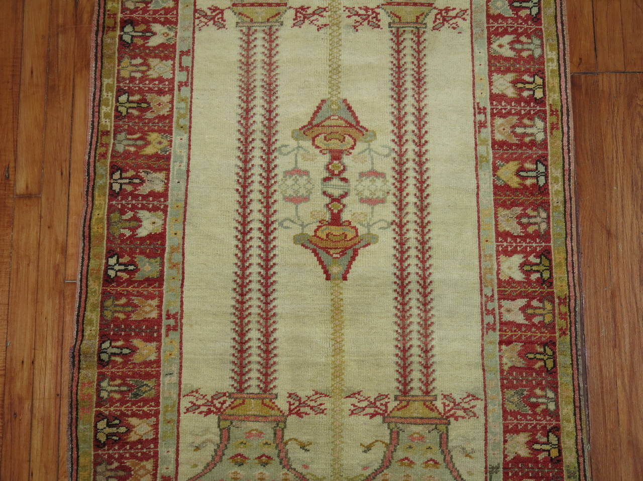 Islamic Antique Rug with Scroll Motif For Sale