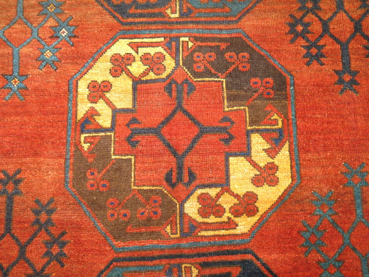 Hand-Woven Antique Ersari Turkmen Rug
