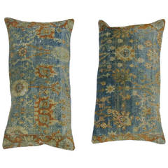 Set of Pale Blue Persian Malayer Pillows