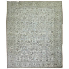Antique Persian Tabriz Rug with Pictorial Border 2
