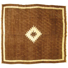 Vintage Turkish Mohair Kilim Textile Rug