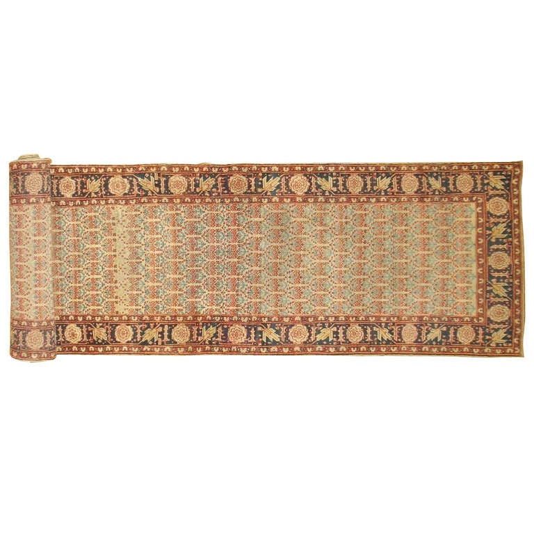 Ivory Tabriz Haji Jalili Fine Persian Runner For Sale 1