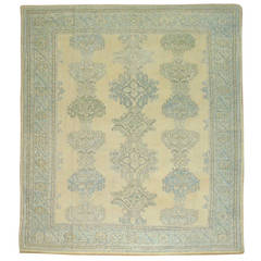 Antique Turkish Oushak Rug 10