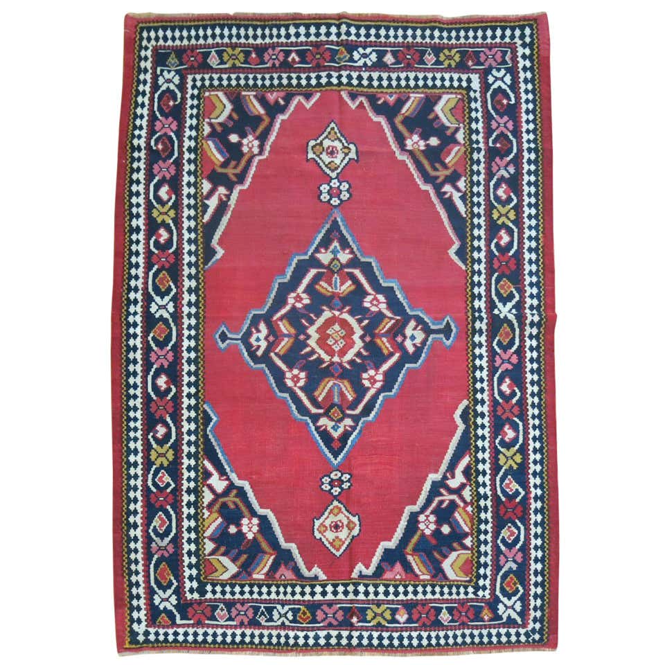 Jewel Toned Antique Persian Senneh Kilim For Sale at 1stDibs kilim
