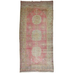 Antique Shabby Chic Silk Khotan Rug