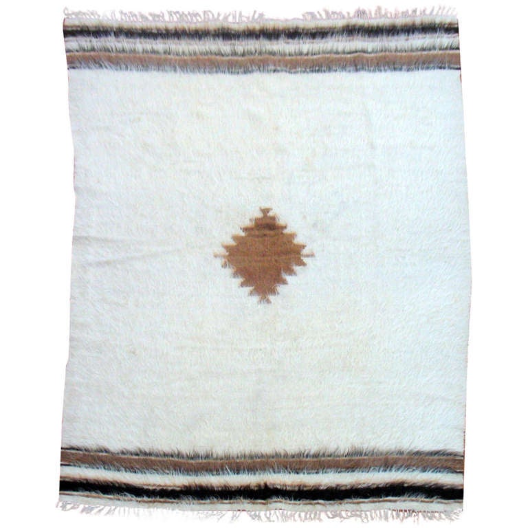 Vintage Mohair Rug For Sale at 1stdibs