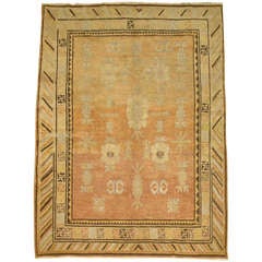 Antique Turkmenistan Khotan Rug 6
