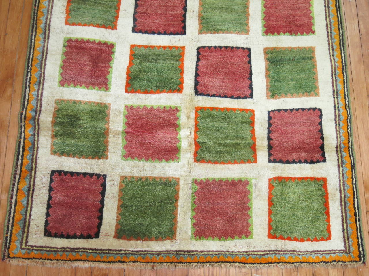 A Mid-Century colorful Persian Gabbeh rug.

4'5'' x 6'7''