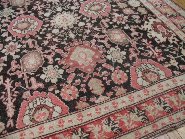 Russian Brown Field Karabagh Corridor Gallery Size Rug For Sale