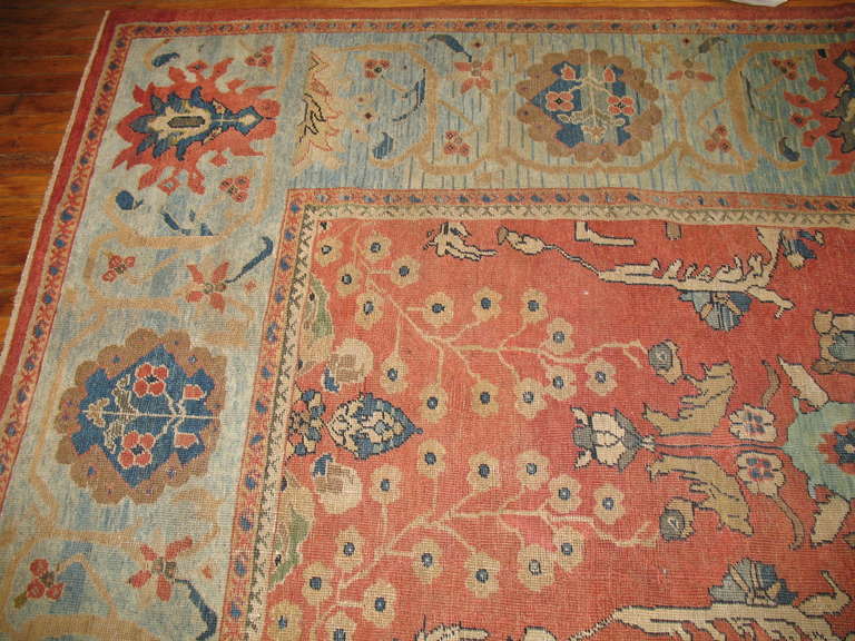 Wool Antique Mahal Sultanabad Rug