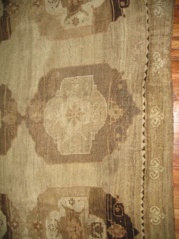 Flamboyant best describes this room size Mid-Century Turkish Kars rug. Handwoven in Western Turkey.