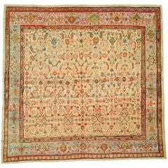 Antique Persian Mahal Square Carpet