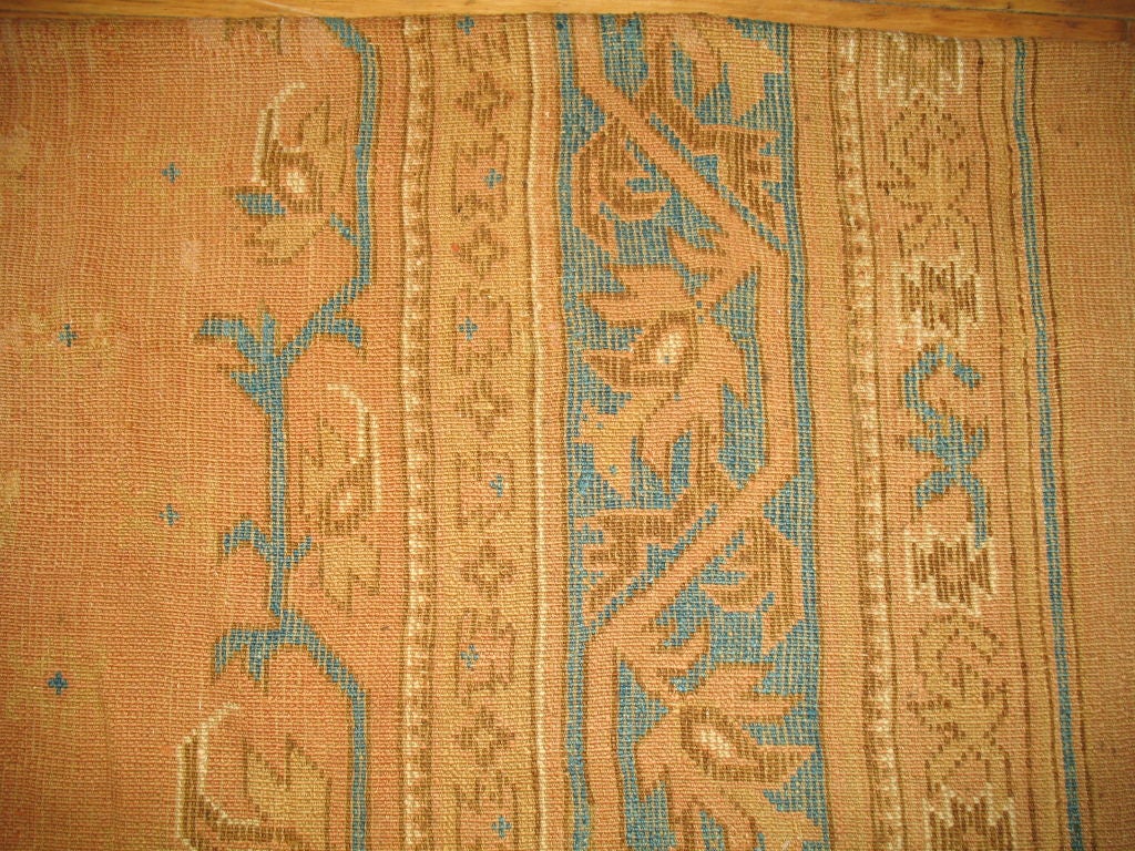 Antiker Oushak-Teppich in Palace-Größe, Lachs (20. Jahrhundert) im Angebot