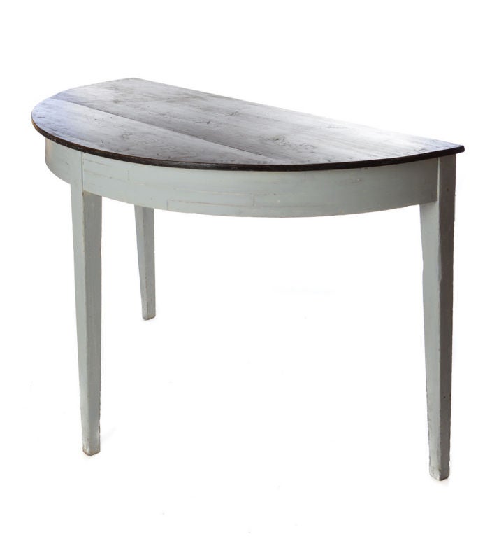 Swedish Gustavian Style Painted Demi-Lune Table