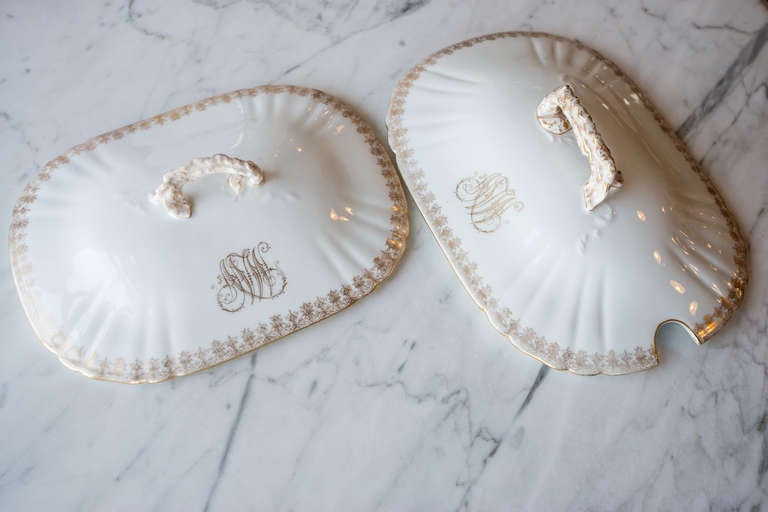 French Pair of Limoges Terrines For Sale
