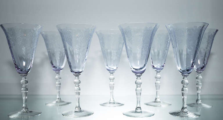 Set of 8 Depression Era Goblets