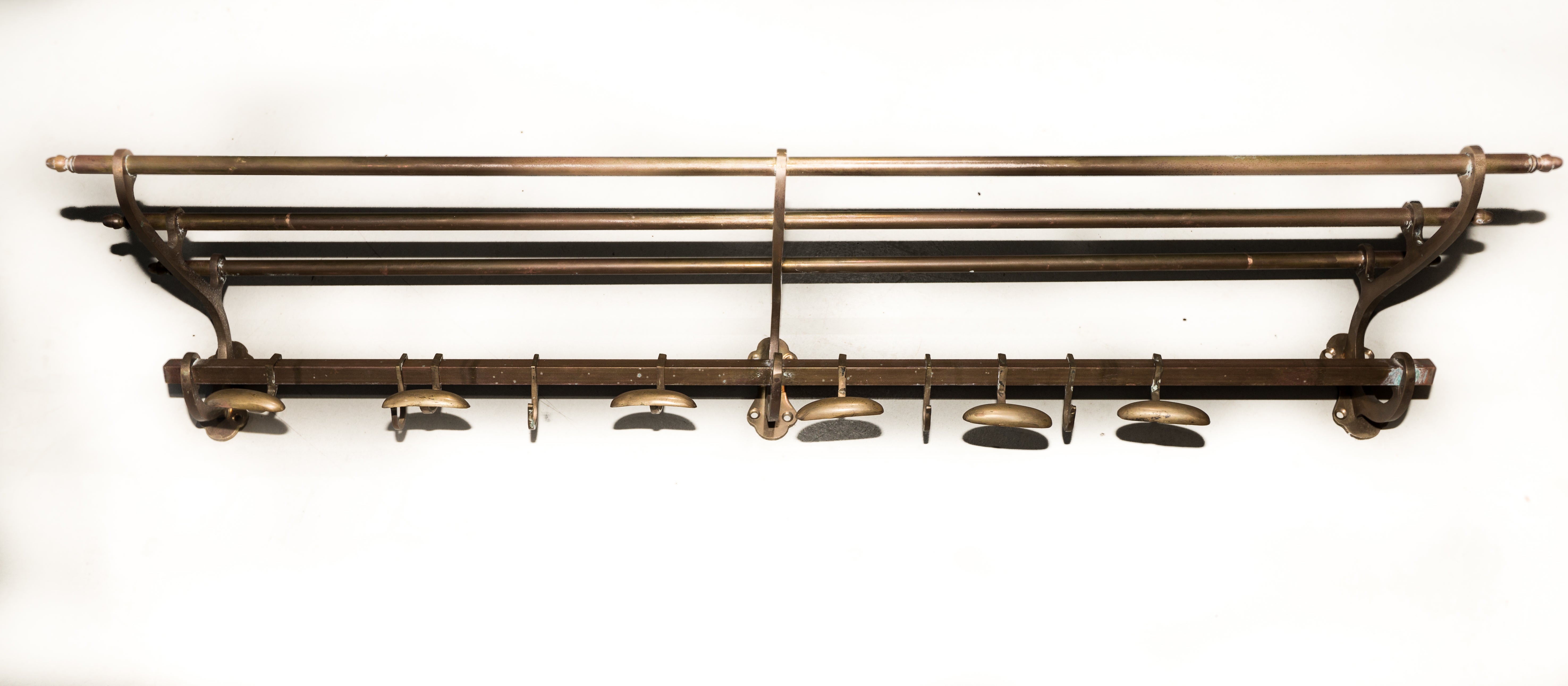 19th Century Brass French Train Rack