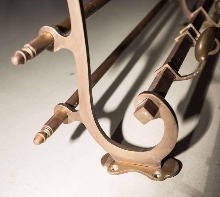 19th Century Brass French Train Rack 1