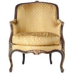 French Louis XV Style Painted Bergere