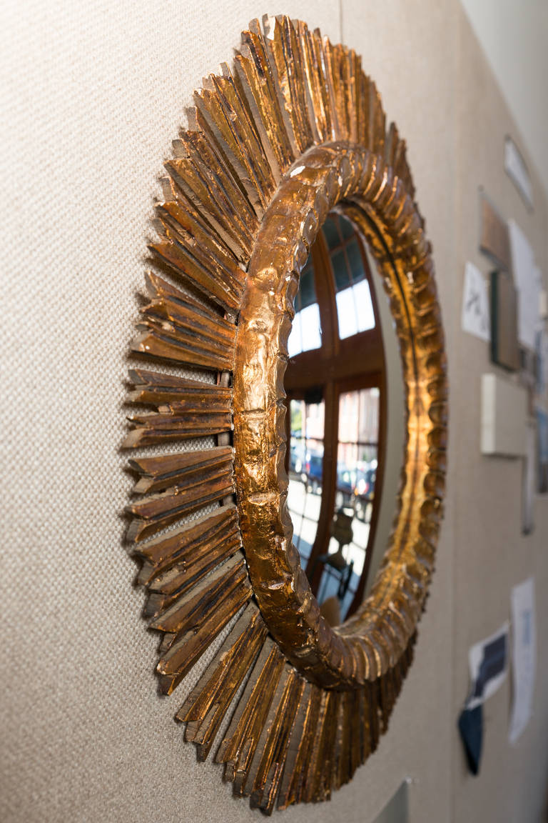 Other French Gold Gilt Sun Mirror For Sale