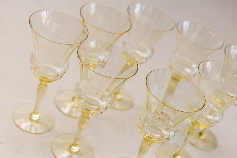vintage yellow glassware
