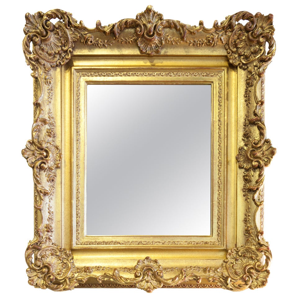 19th Century Gold Gilt Regence Style Mirror For Sale