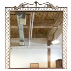 French Regence Style Iron and Tole Mirror