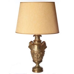 French Bronze Urn Table Lamp