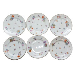 Set of Six Vintage German Luncheon Plates