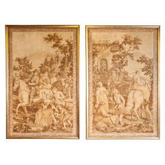 French Stretched Tapestry Fragment
